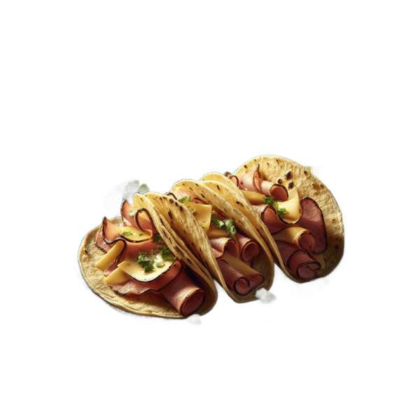 Tacos de jamón y queso