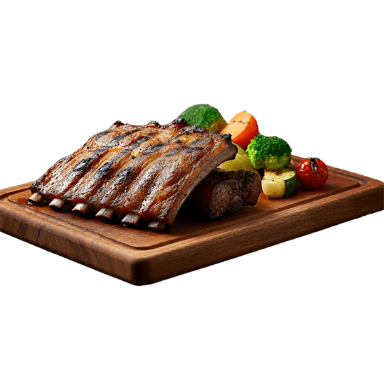 Deliciosa costilla preparada a la parrilla en el Bar Terraza Arró de Bayamo