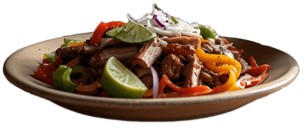 Fajitas con vegetales