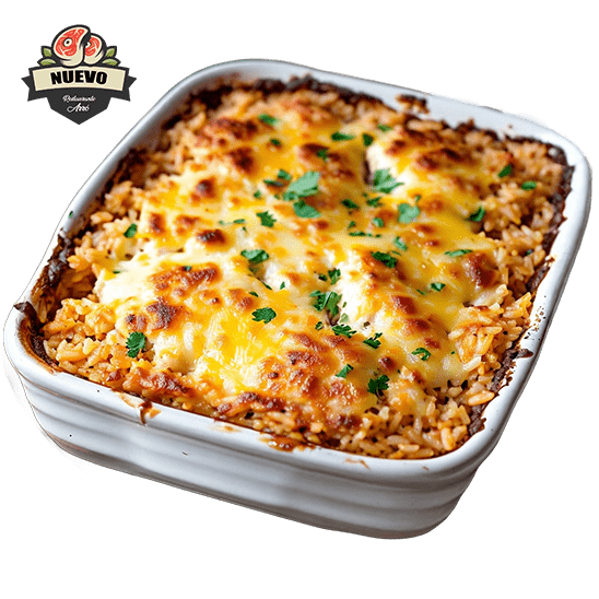 Arroz con Pollo Gratinado